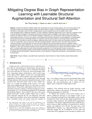 Mitigating Degree Bias in Graph Representation Learning with Learnable
  Structural Augmentation and Structural Self-Attention