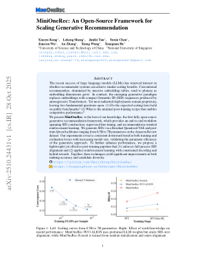 MiniOneRec: An Open-Source Framework for Scaling Generative Recommendation