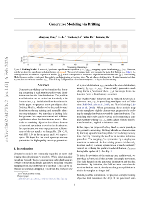 Generative Modeling via Drifting