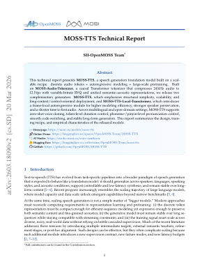 MOSS-TTS Technical Report