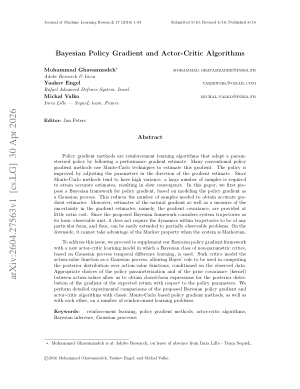Bayesian policy gradient and actor-critic algorithms