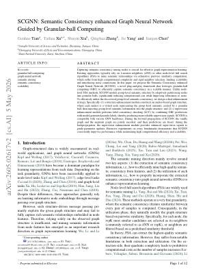SCGNN: Semantic Consistency enhanced Graph Neural Network Guided by Granular-ball Computing