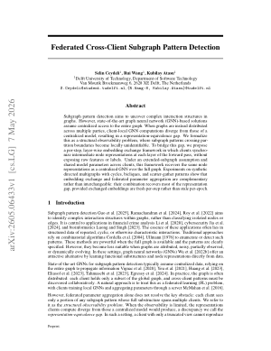 Federated Cross-Client Subgraph Pattern Detection