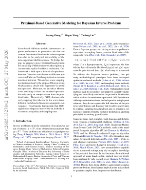 Proximal-Based Generative Modeling for Bayesian Inverse Problems