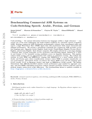 Benchmarking Commercial ASR Systems on Code-Switching Speech: Arabic, Persian, and German