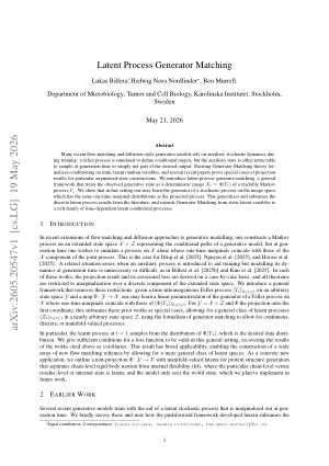 Latent Process Generator Matching