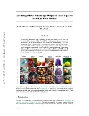 AdvantageFlow: Advantage-Weighted Least Squares for RL in Flow Models