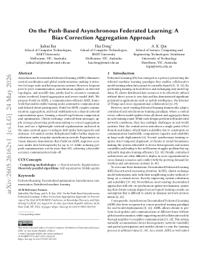 On the Push-Based Asynchronous Federated Learning: A Bias-Correction Aggregation Approach