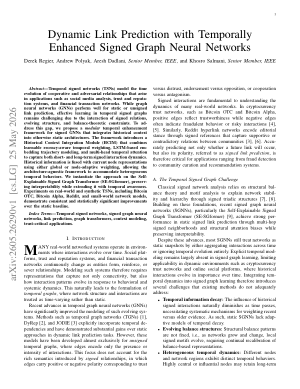 Dynamic Link Prediction with Temporally Enhanced Signed Graph Neural Networks