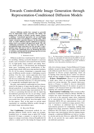 Towards Controllable Image Generation through Representation-Conditioned Diffusion Models