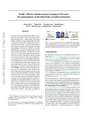 ProRL: Effective Reinforcement Learning for Proactive Recommendation via Rectified Policy Gradient Estimation