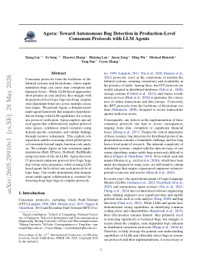 Agora: Toward Autonomous Bug Detection in Production-Level Consensus Protocols with LLM Agents
