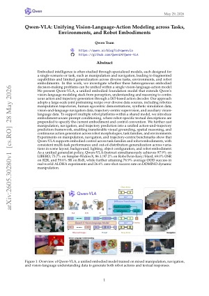 Qwen-VLA: Unifying Vision-Language-Action Modeling across Tasks, Environments, and Robot Embodiments