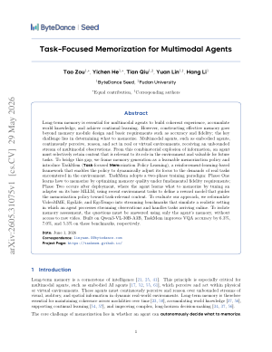 Task-Focused Memorization for Multimodal Agents