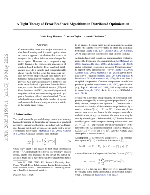 A Tight Theory of Error Feedback Algorithms in Distributed Optimization