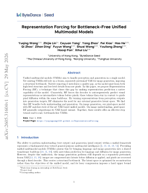 Representation Forcing for Bottleneck-Free Unified Multimodal Models