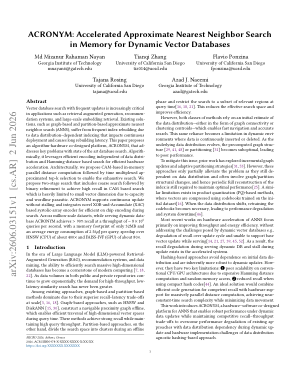 ACRONYM: Accelerated Approximate Nearest Neighbor Search in Memory for Dynamic Vector Databases