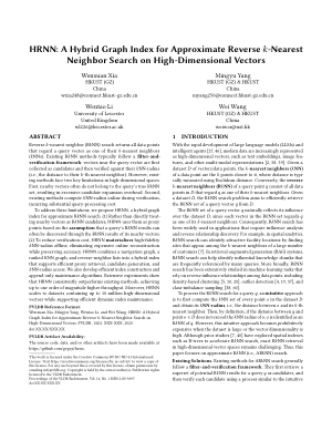 HRNN: A Hybrid Graph Index for Approximate Reverse k-Nearest Neighbor Search on High-Dimensional Vectors