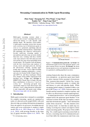 Streaming Communication in Multi-Agent Reasoning