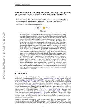 AdaPlanBench: Evaluating Adaptive Planning in Large Language Model Agents under World and User Constraints