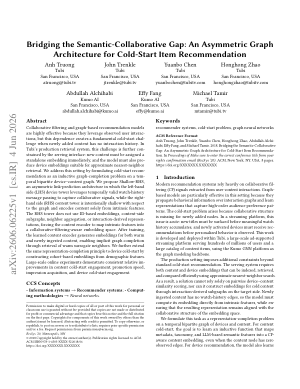 Bridging the Semantic-Collaborative Gap: An Asymmetric Graph Architecture for Cold-Start Item Recommendation