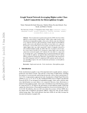 Graph Neural Network leveraging Higher-order Class Label Connectivity for Heterophilous Graphs