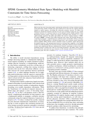 SPDM: Geometry-Modulated State Space Modeling with Manifold Constraints for Time Series Forecasting
