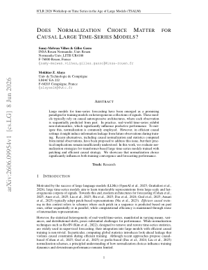 Does Normalization Choice Matter for Causal Large Time-Series Models?