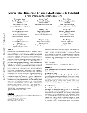 Atomic Intent Reasoning: Bringing LLM Semantics to Industrial Cross-Domain Recommendations