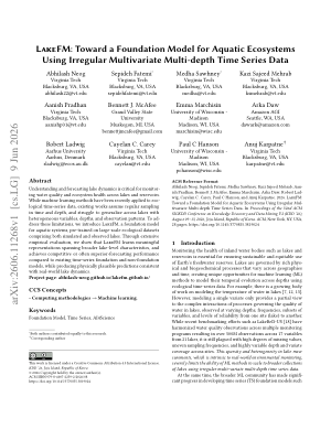 LakeFM: Toward a Foundation Model for Aquatic Ecosystems Using Irregular Multivariate Multi-depth Time Series Data