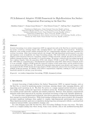 PCA-Enhanced Adaptive NVAR Framework for High-Resolution Sea Surface Temperature Forecasting in the East Sea