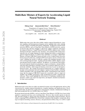 Multi-Rate Mixture of Experts for Accelerating Liquid Neural Network Training