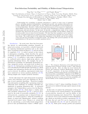 Post-Selection Probability and Fidelity of Bidirectional Teleportation