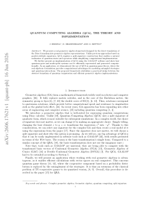 Quantum Computing Algebra (QCA), the theory and implementation