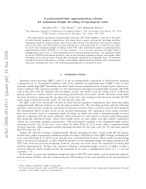 A polynomial-time approximation scheme for minimum-weight decoding of topological codes