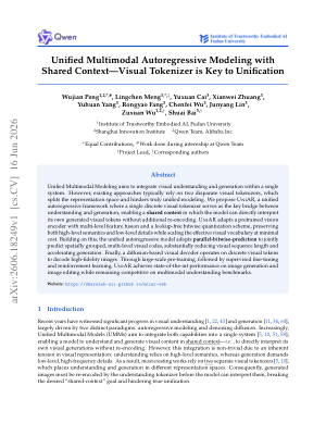 Unified Multimodal Autoregressive Modeling with Shared Context-Visual Tokenizer is Key to Unification
