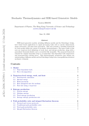 Stochastic Thermodynamics and SDE-based Generative Models