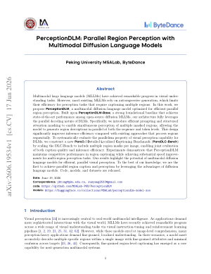 PerceptionDLM: Parallel Region Perception with Multimodal Diffusion Language Models