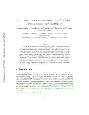 Catastrophic Compositional Generation: Why Vanilla Diffusion Models Fail to Extrapolate