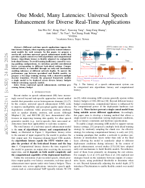 One Model, Many Latencies: Universal Speech Enhancement for Diverse Real-Time Applications