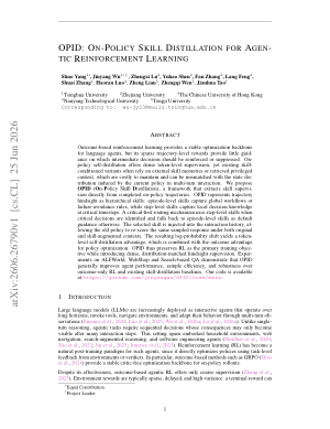OPID: On-Policy Skill Distillation for Agentic Reinforcement Learning