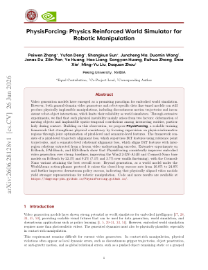 PhysisForcing: Physics Reinforced World Simulator for Robotic Manipulation