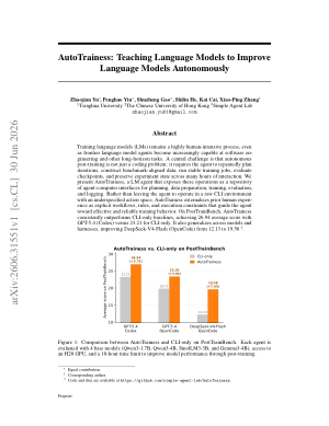 AutoTrainess: Teaching Language Models to Improve Language Models Autonomously
