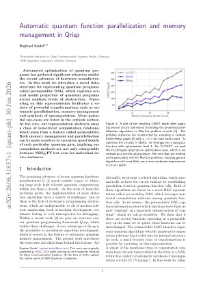 Automatic quantum function parallelization and memory management in Qrisp