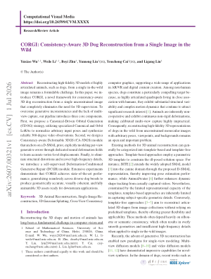 CORGI: Consistency-Aware 3D Dog Reconstruction from a Single Image in the Wild