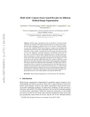 MedCAGD: Context-Aware Gated Decoder for Efficient Medical Image Segmentation