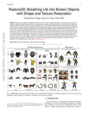 Restore3D: Breathing Life into Broken Objects with Shape and Texture Restoration
