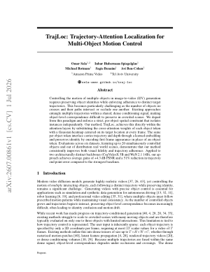 TrajLoc: Trajectory-Attention Localization for Multi-Object Motion Control