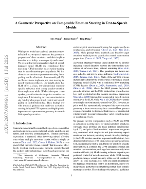 A Geometric Perspective on Composable Emotion Steering in Text-to-Speech Models