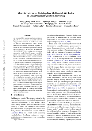 MultAttnAttrib: Training-Free Multimodal Attribution in Long Document Question Answering
